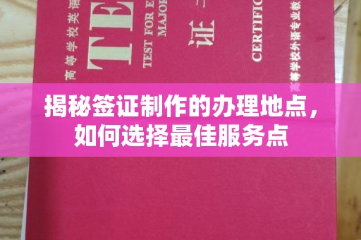 青阳揭秘签证制作的办理地点，如何选择最佳服务点