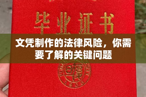 青阳文凭制作的法律风险，你需要了解的关键问题